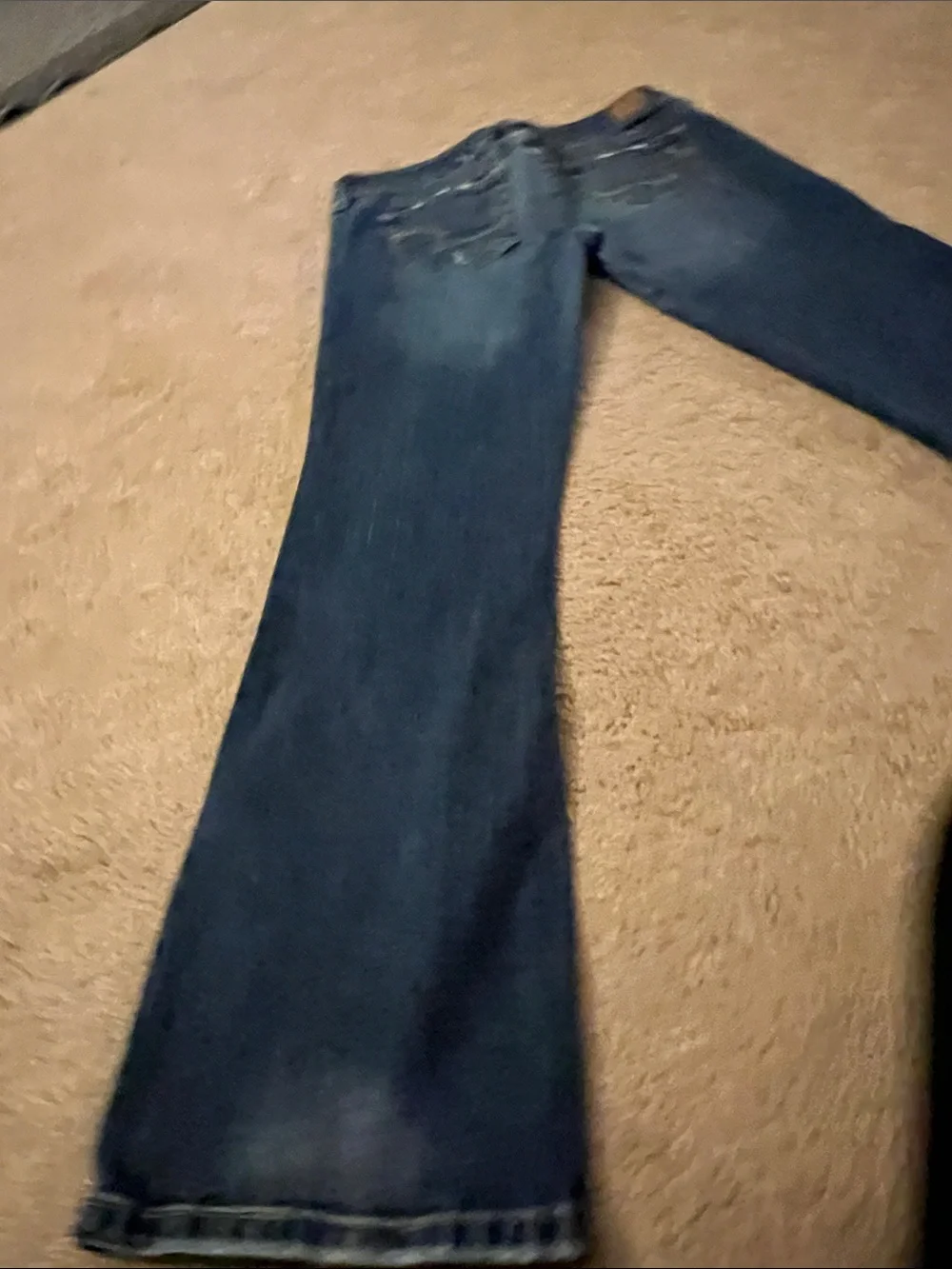 American Eagle Outfitters Dark Blue Favorite boyfriend distressed jeans size 4
